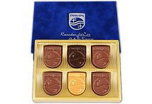 6 piece box of bespoke Belgian chocolates