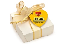 Four Lily O'Brien chocolates in a Valentine box
