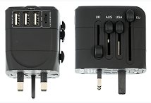 Travel adaptor quad USB charger