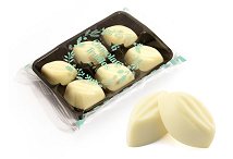 Cookies and Cream White Chocolate Truffles in a Flow Wrapped Tray