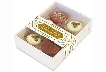 Christmas chocolate truffles in a box of 6