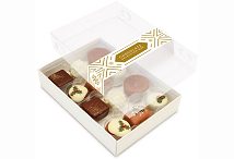 Chocolate truffles corporate gift bow of 12