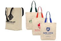 Custom Cotton Tote Bags with Coloured Handles
