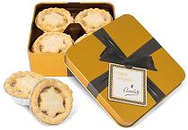 Mince Pies Tin Small Gold Square 