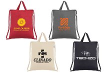 Logo Branded Recycled Cotton Drawstring Bags