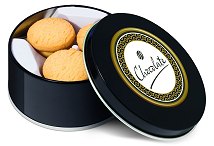 Black Treat Tin of All Butter Shortbread Biscuits