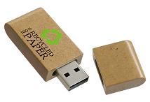 Recycled Paper & Wood USB Drive
