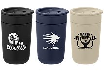 Recycled plastic and ceramic tumblers