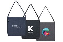 Branded recycled sling tote bags