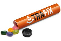 Promotional sweet tube of jelly beans