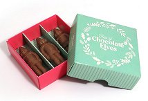 Trio of Chocolate Elves in a Treat Box