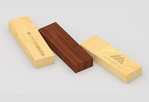 USB flash drive in maple walnut or bamboo wood