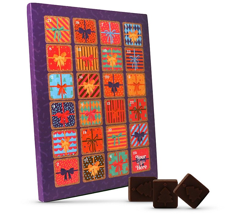 A4 Advent Calendar Vegan Dark Chocolate 71% Cocoa