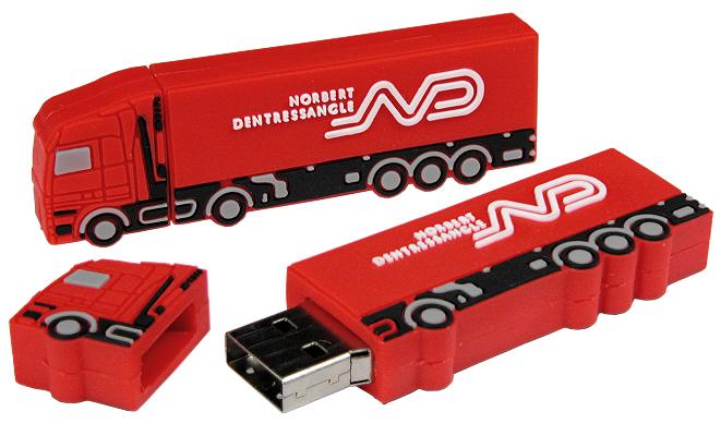 Bespoke USB Stick Lorry pair with one open