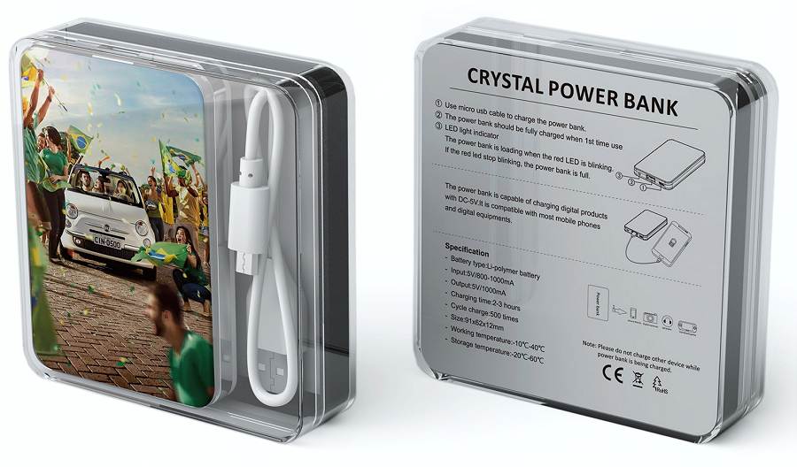 Crystal Power Bank in Crystal packging
