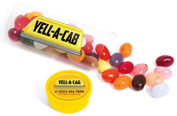 Branded Jelly Beans Clear Tube Midi