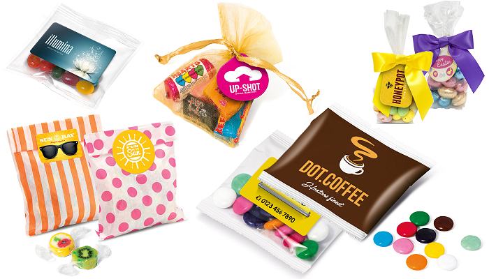 Branded Sweet Bags Custom Logo Printed as Promotional Gifts