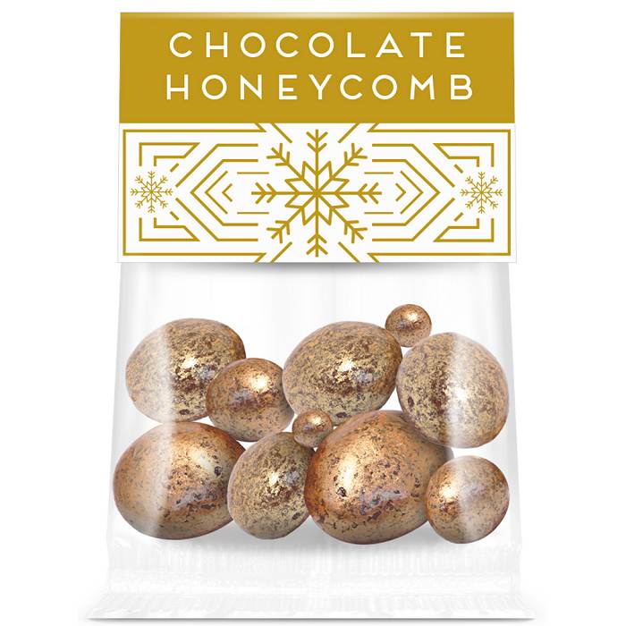 Chocolate Coated Honeycomb with an Eco Custom Printed Info Card