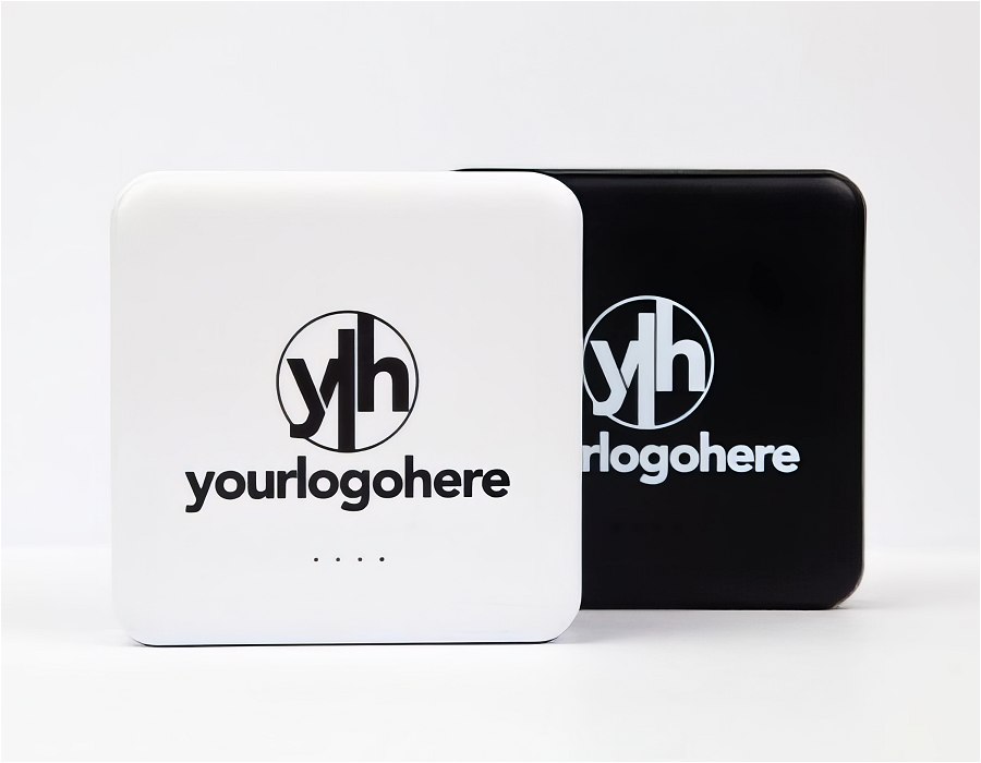 Front view Power Banks black and white