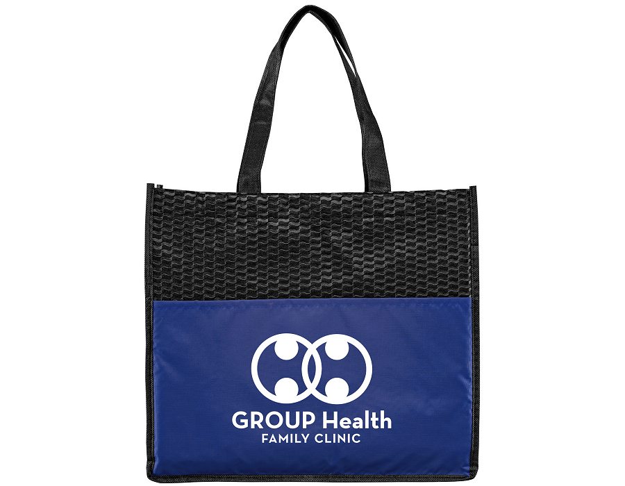 Blue convention tote bag