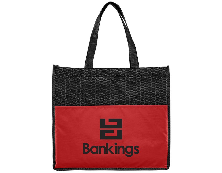 Red event tote bag