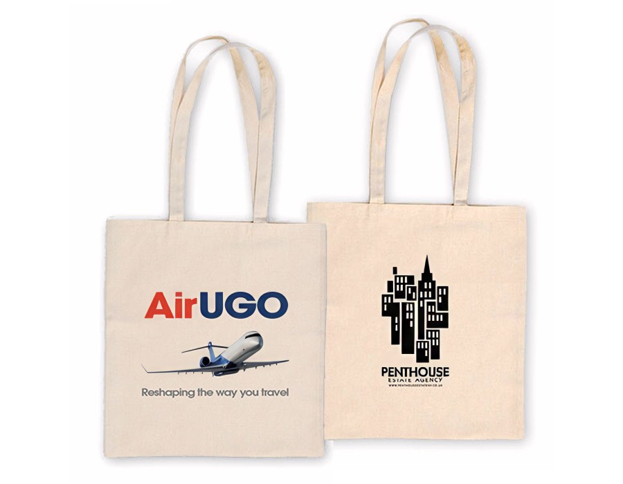 Tote bags of medium weight printed cotton