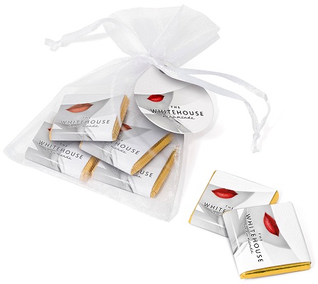 Custom Logo Chocolate Gifts Neapolitan In Organza Bags
