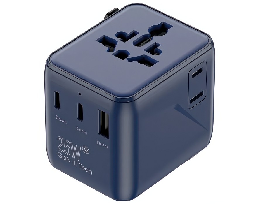 Blue GaN technology travel adaptor