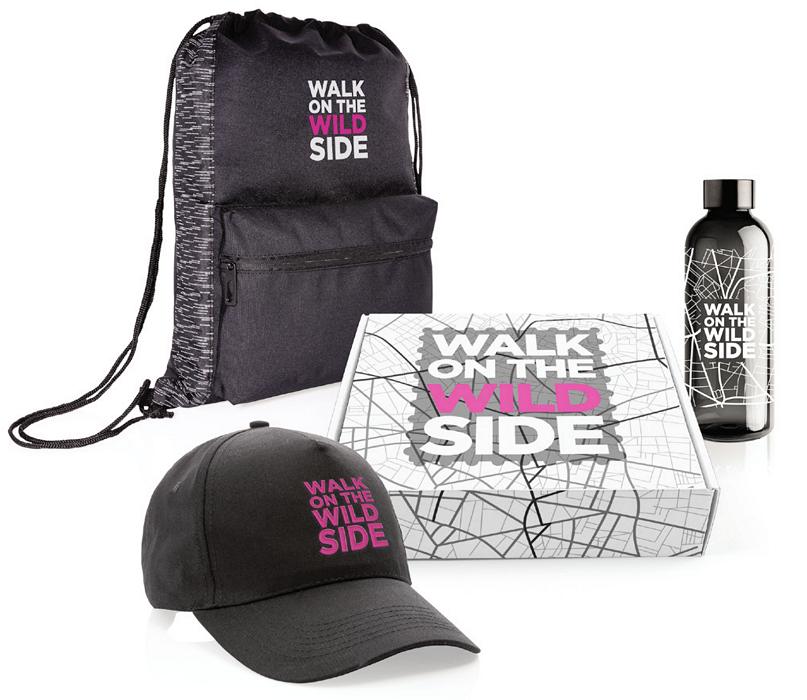 Customised gift box with Walk on the Wildside branding
