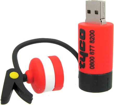 Custom USB sticks with fire extinguisher shape