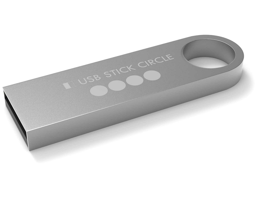 Laser engraved e-Circle USB Stick for Branded Gifts