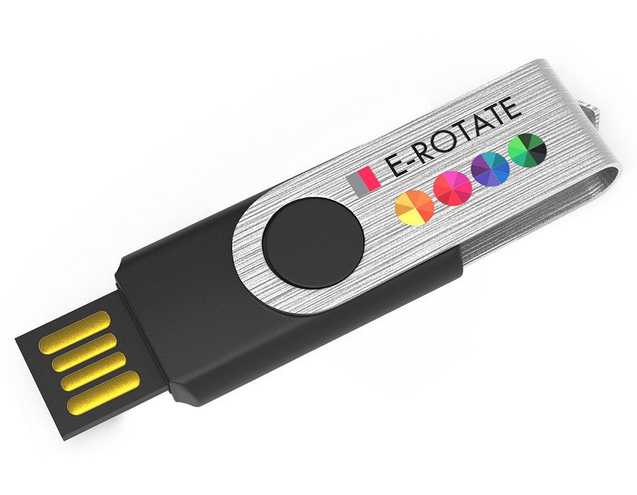 e-Rotate Twister USB Stick custom logo printed