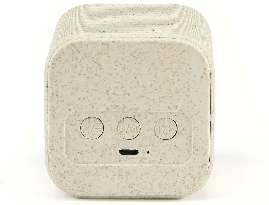 Controls on the rear of the eco friendly Bluetooth speaker