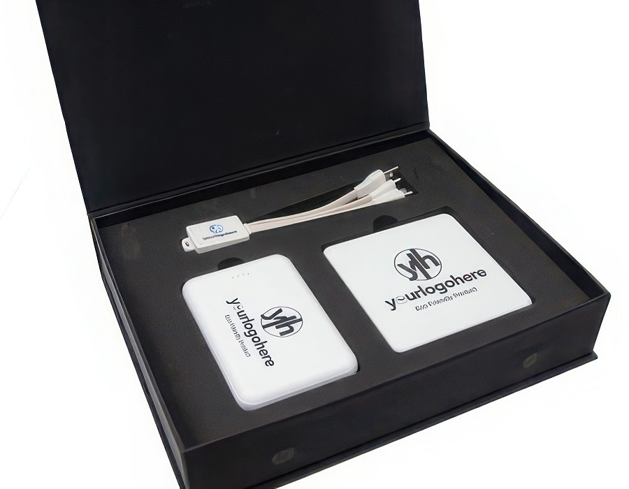 Printed Eco Slim Tech Gift Set with the foam mounted option