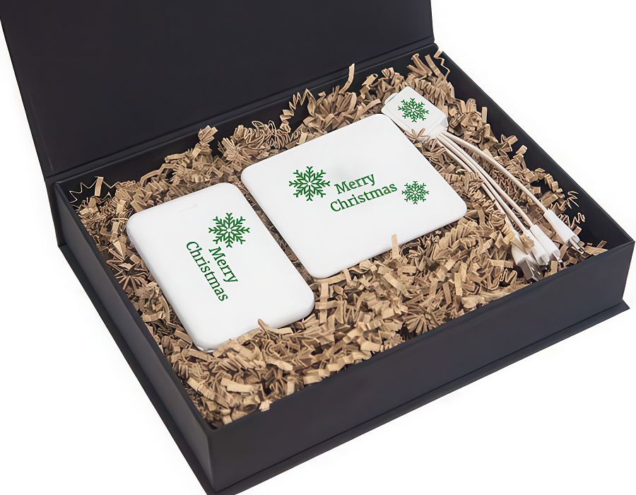 Xmas gift version of the Printed Eco Slim Tech Gift Set