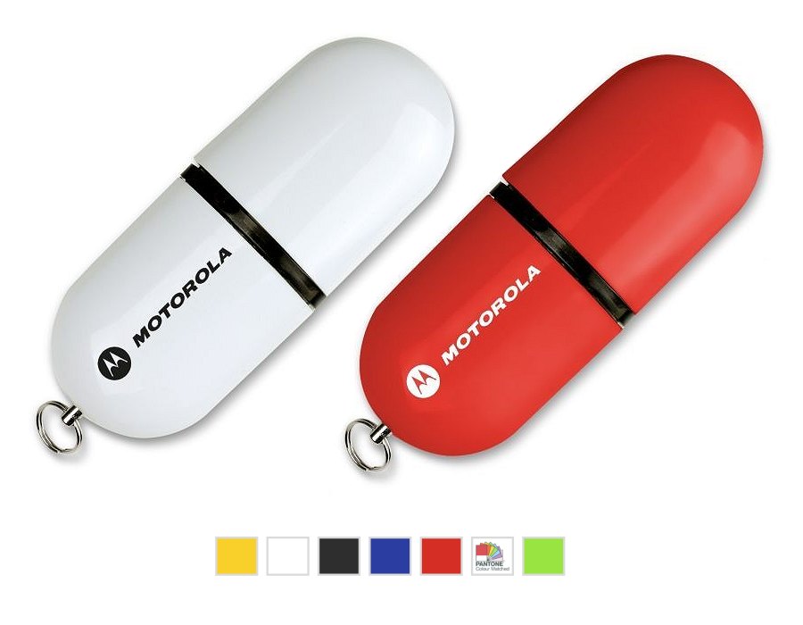 Flat Capsule USB Drive with a custom logo