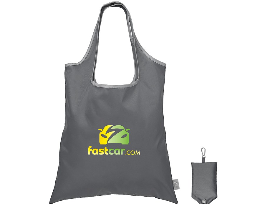 Cool Grey foldaway tote bag