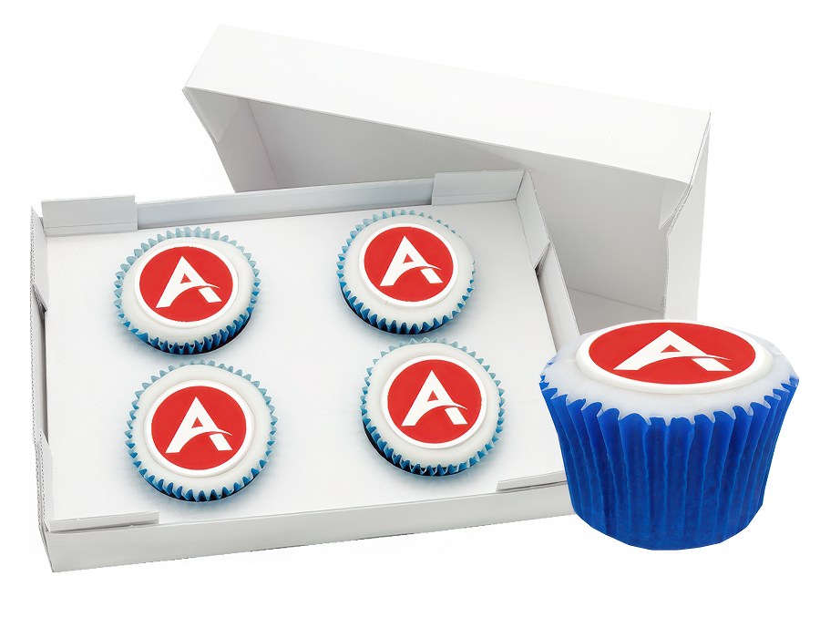 Home Worker Cupcakes for Branded Gifts with 4 in a box