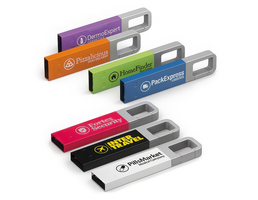 Clip Flash Drive Iron Hook Colour for promotional gifts