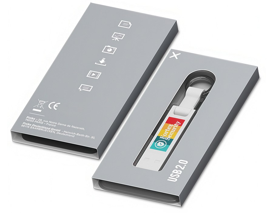 Keyring Flash Drive Iron Elegance C for promotional gifts