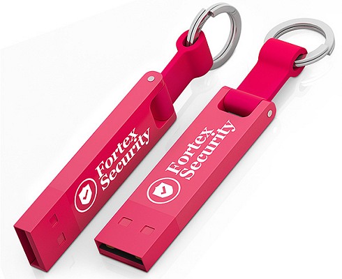 Red Keyring Flash Drive Iron Elegance C for promotional gifts