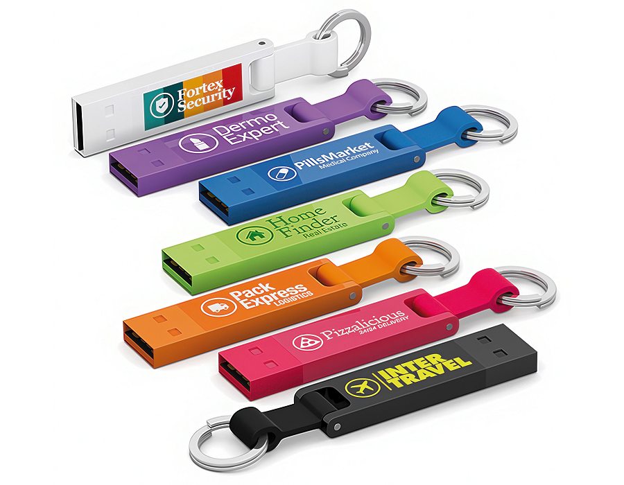 Keyring Flash Drive Iron Elegance C for promotional gifts