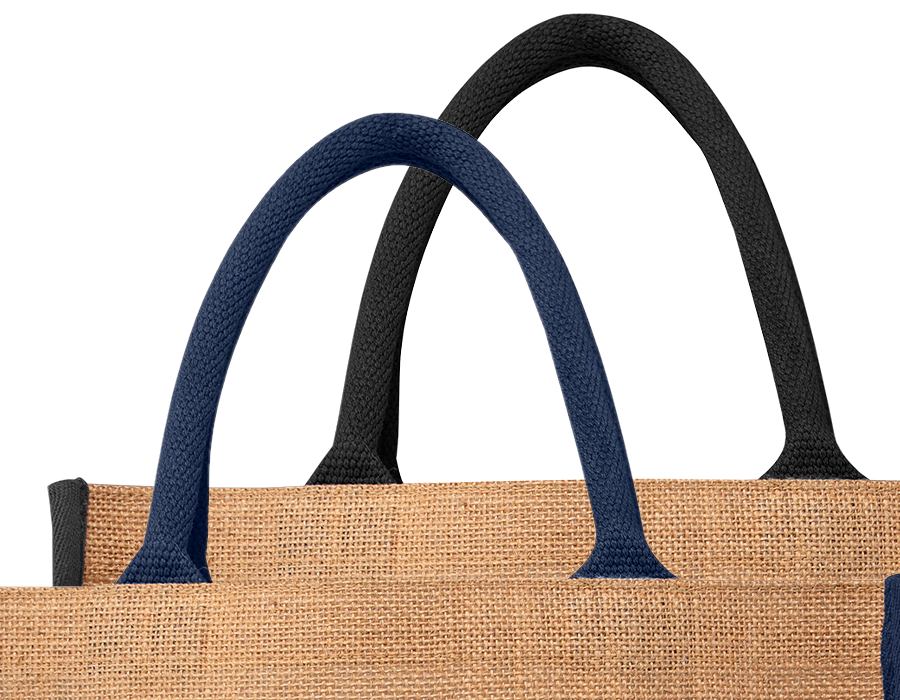 Handle detail of the jute bags