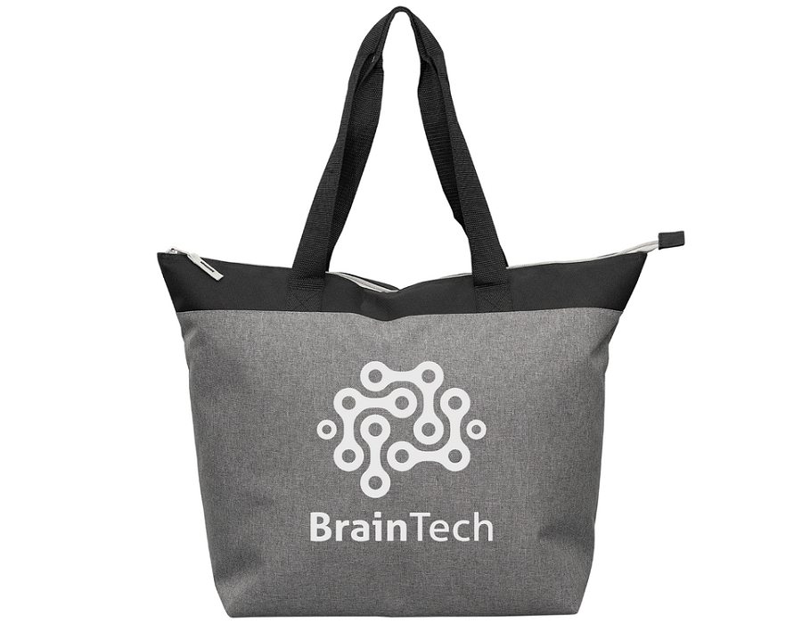 Branded cool bag front view closed