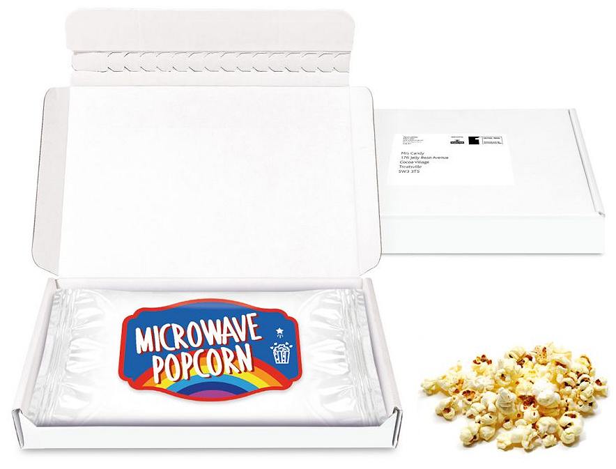 Letterbox Sweet Treats Microwave Popcorn Paper Label