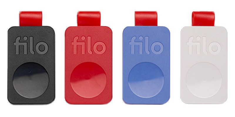 Logo Branded Bluetooth Tracker Filo Tag in Black, Red, White, Light Blue