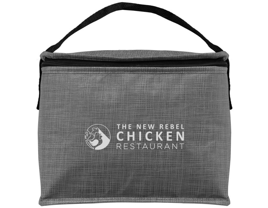 Grey rPET custom logo cool bag