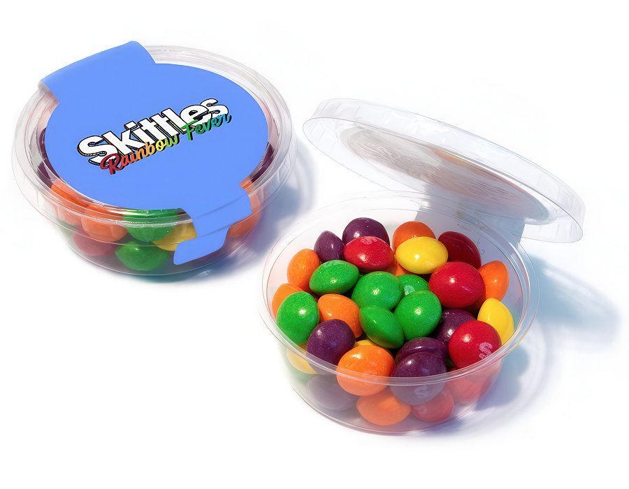 Logo Branded Skittles Sweets in a Plant Based Midi Pot