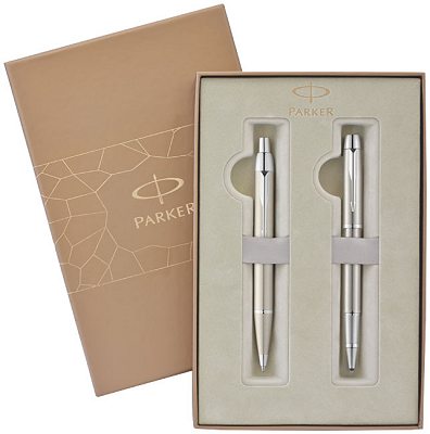 Parker IM Duo Gift Set Brushed Metal Pen