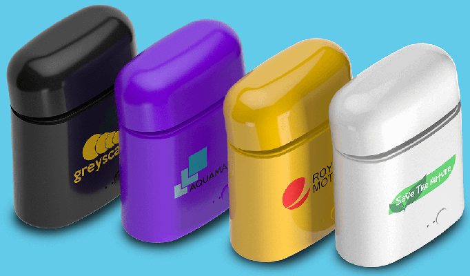 Bluetooth Earbuds in coloured cases